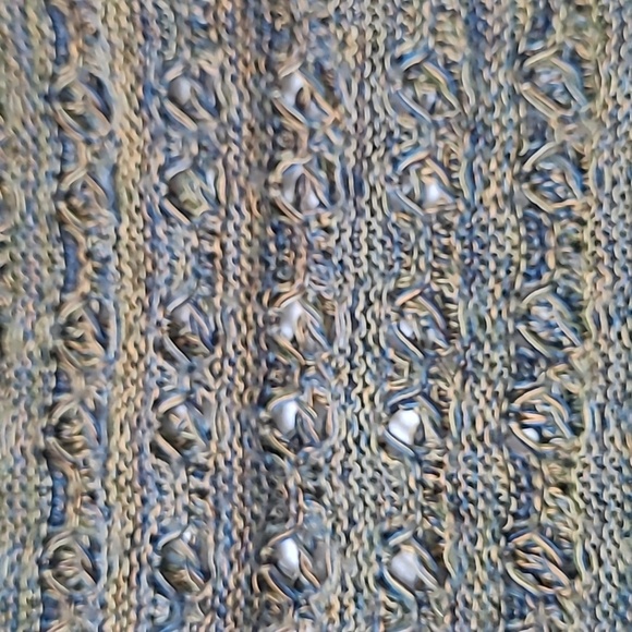 Sarah Spencer Green, Blue & Mustard Gold Knit Sweater size 2X - Picture 5 of 7